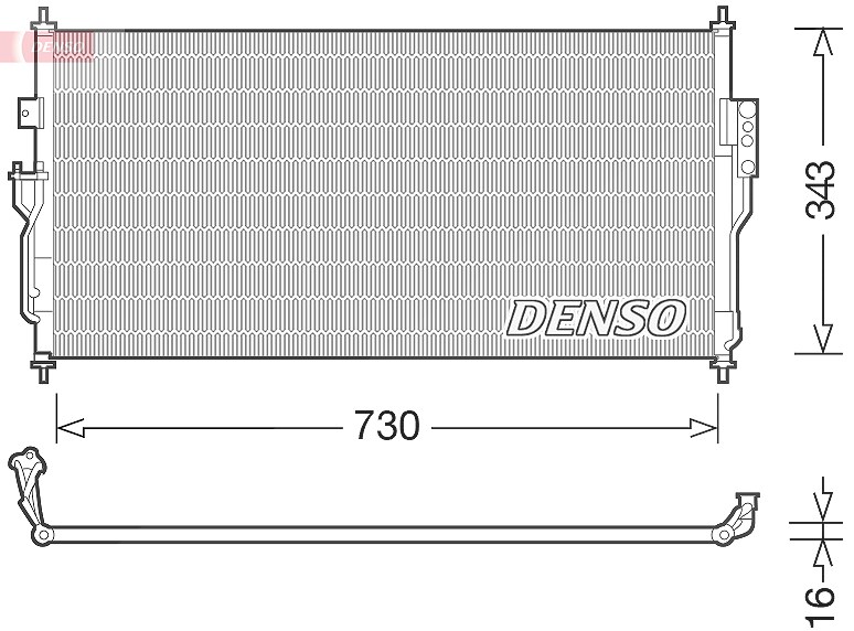 Denso Kondensator, Klimaanlage [Hersteller-Nr. DCN46006] für Nissan
