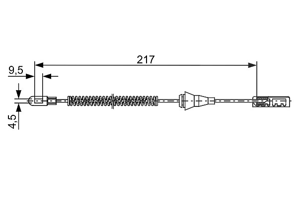 Bosch Seilzug, Feststellbremse [Hersteller-Nr. 1987482461] für Opel, Vauxhall
