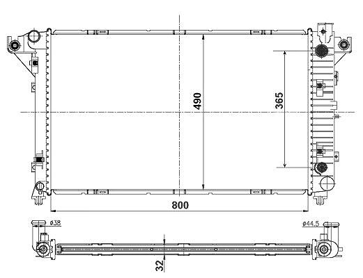 Nrf Kühler, Motorkühlung [Hersteller-Nr. 50248] für Dodge