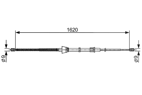 Bosch Handbremsseil Trommelbremse Hinterachse [Hersteller-Nr. 1987482448] für VW