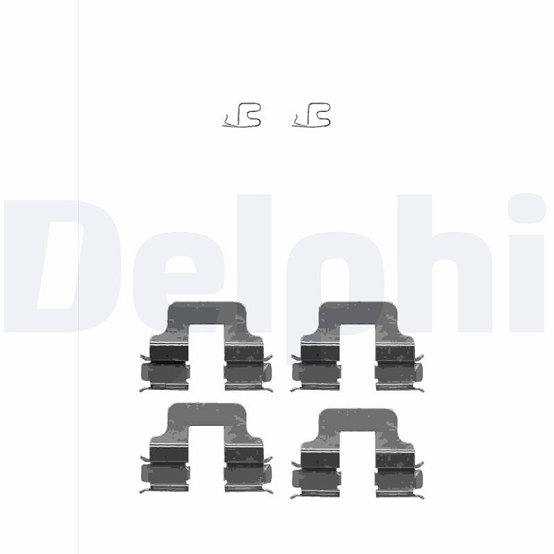 Delphi Zubehörsatz, Scheibenbremsbelag [Hersteller-Nr. LX0342] für Opel, Abarth, Alfa Romeo, Lancia, Fiat, Mini, Cadillac, Kia, Vauxhall, BMW