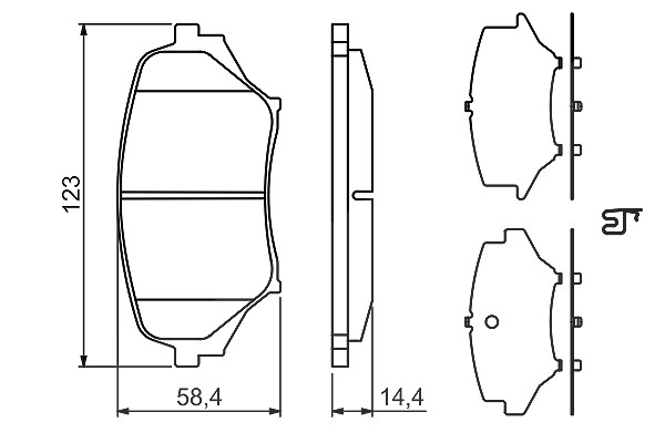 Bosch Bremsbelagsatz, Scheibenbremse [Hersteller-Nr. 0986494322] für Mazda