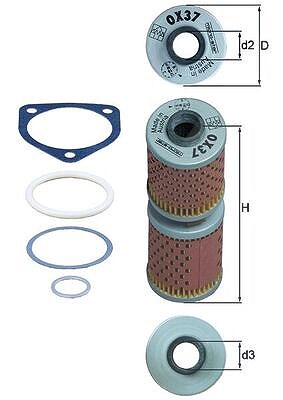 Mahle Ölfilter [Hersteller-Nr. OX37D]