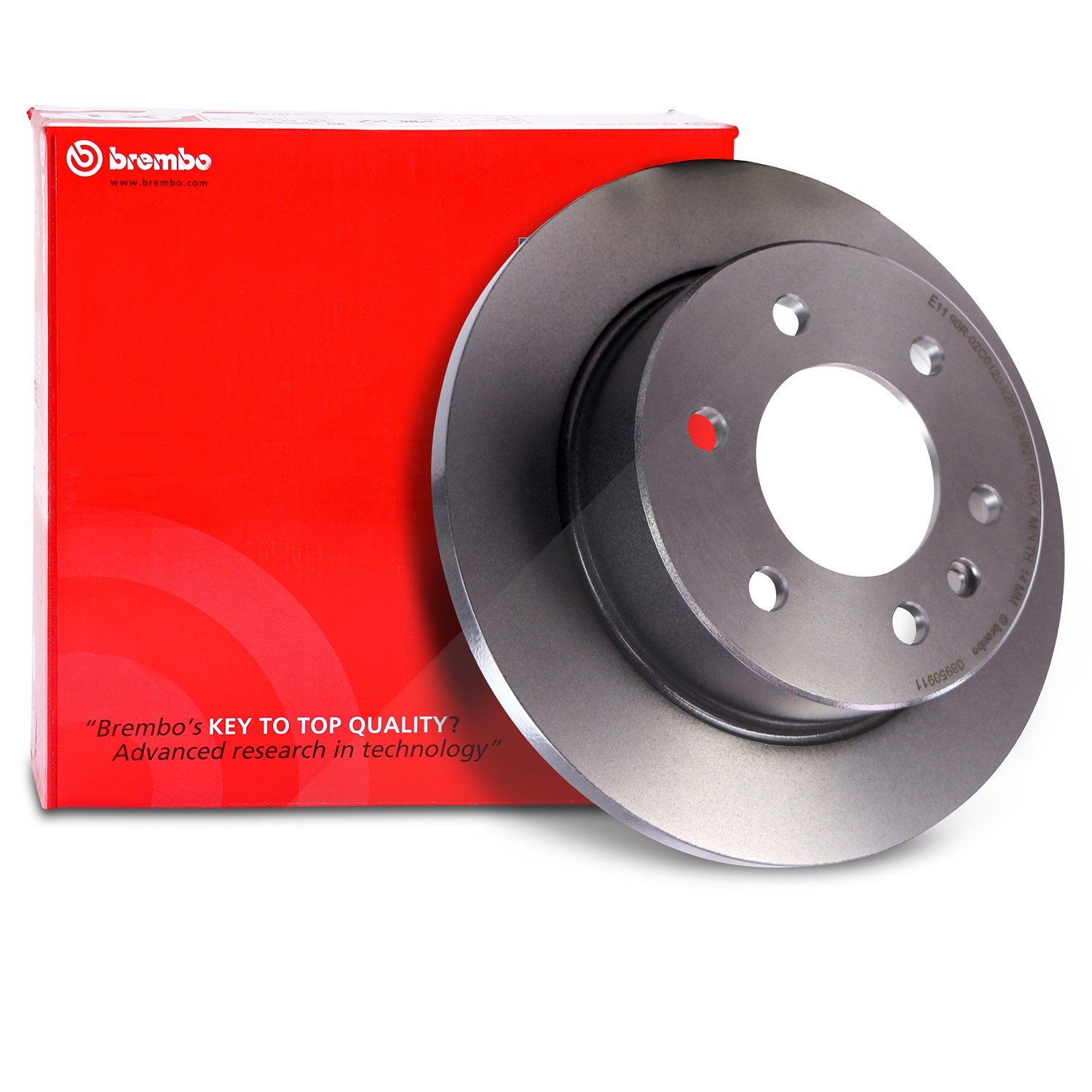 Brembo Bremsscheibe voll hinten [Hersteller-Nr. 08.9509.11] für Mercedes-Benz, VW
