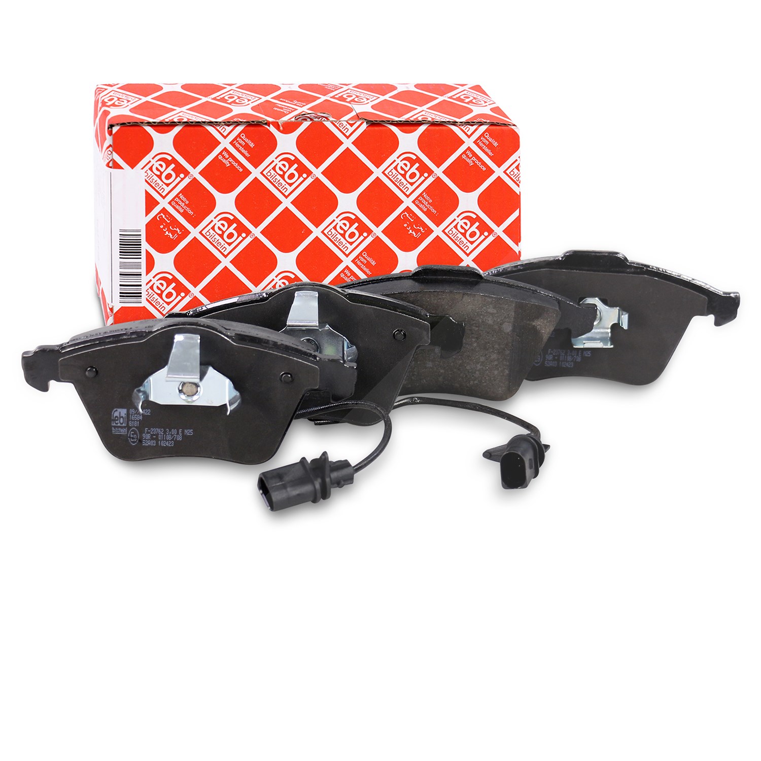 Febi Bilstein Bremsbelagsatz mit Warnkontakt vorne [Hersteller-Nr. 16584] für Audi, Seat