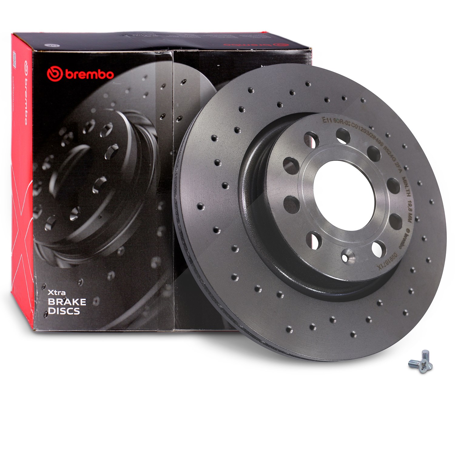 Brembo Bremsscheibe belüftet gelocht vorne [Hersteller-Nr. 09.9167.1X] für Seat, Audi, VW, Skoda