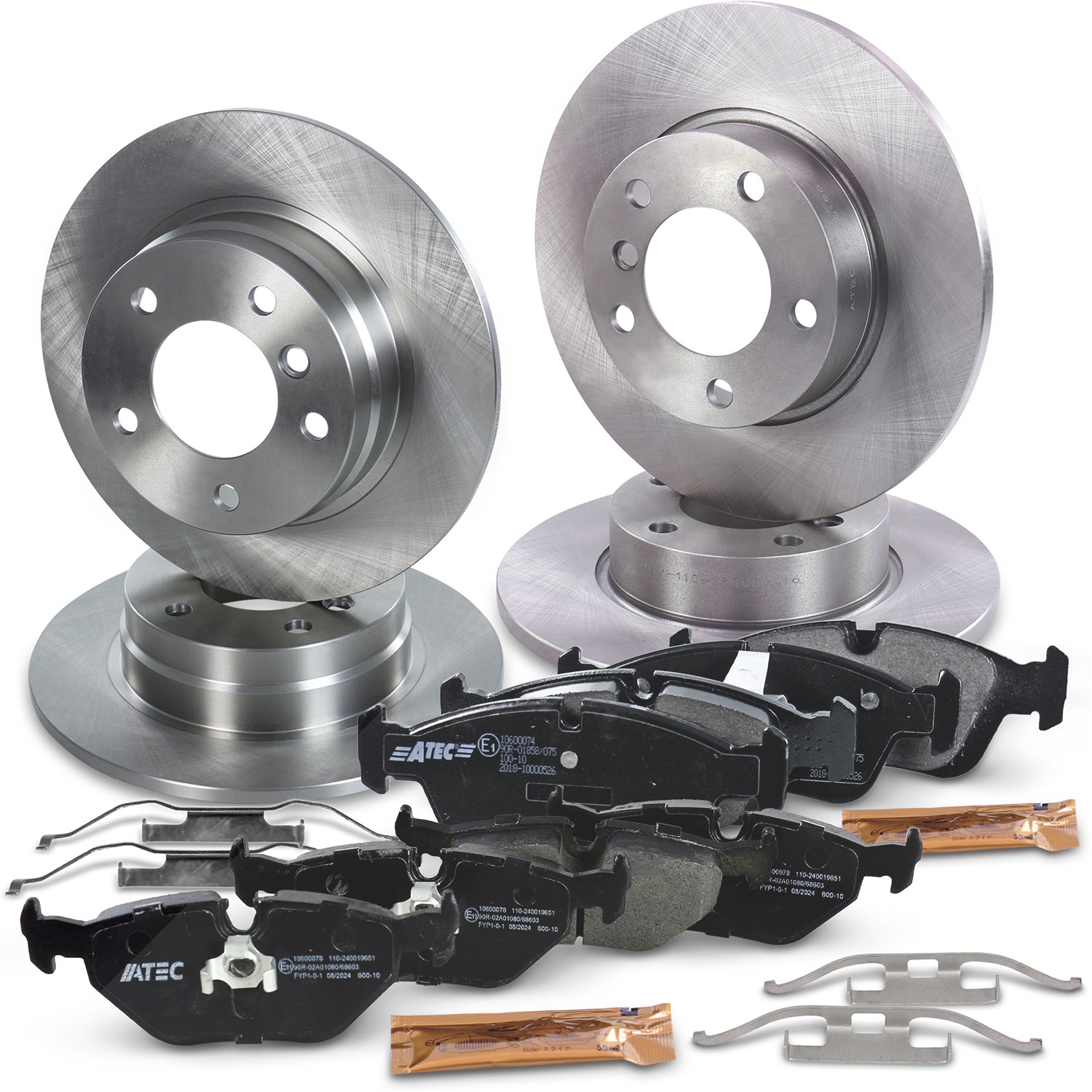 Bestprice Bremsscheiben + Bremsbeläge Vorne + Hinten [Hersteller-Nr. 10603380] für BMW