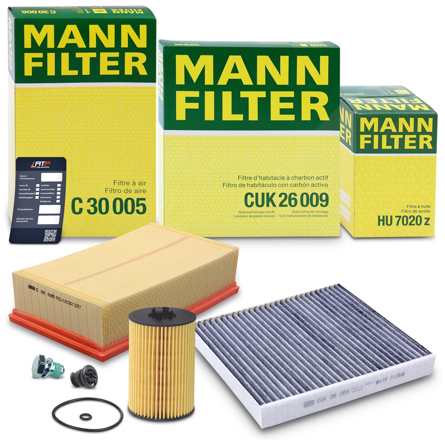 Mann-filter Inspektionspaket Filtersatz SET A [Hersteller-Nr. 10492713] für Seat, Skoda, VW, Audi
