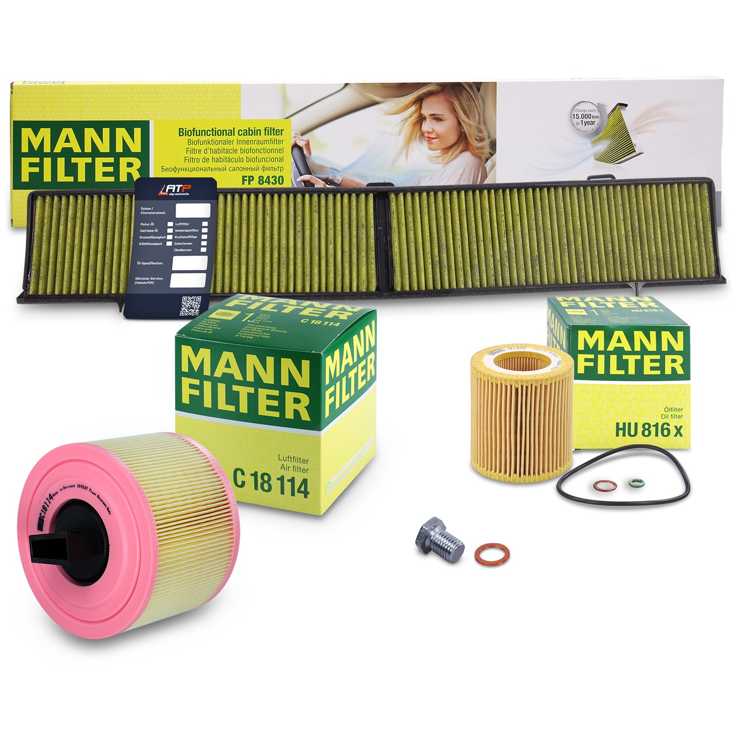 Mann-filter Inspektionspaket Filtersatz SET A [Hersteller-Nr. 40198094] für BMW