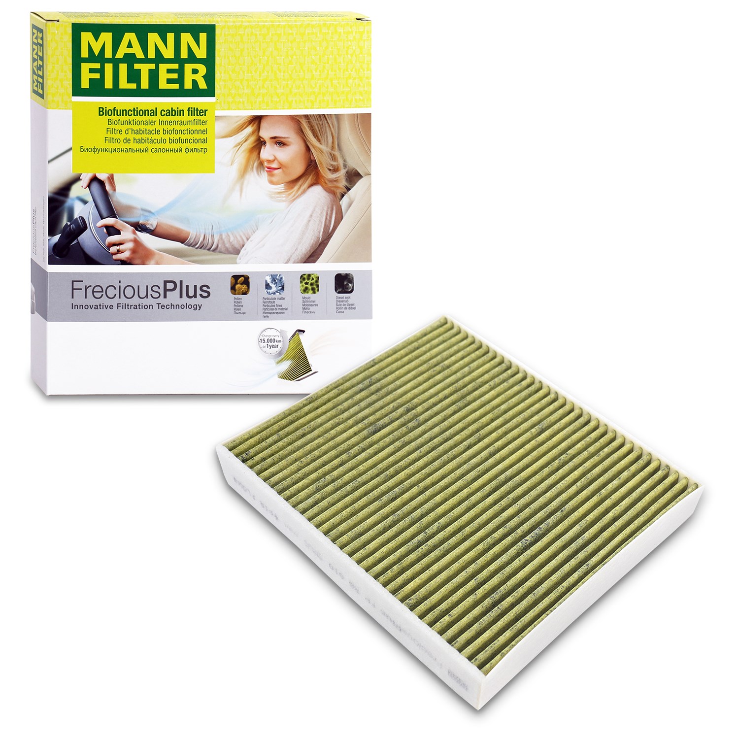 Mann-filter Filter, Innenraumluft FreciousPlus [Hersteller-Nr. FP26010] für VW, Skoda, Audi, Mercedes-Benz, Seat, Lamborghini, Puch