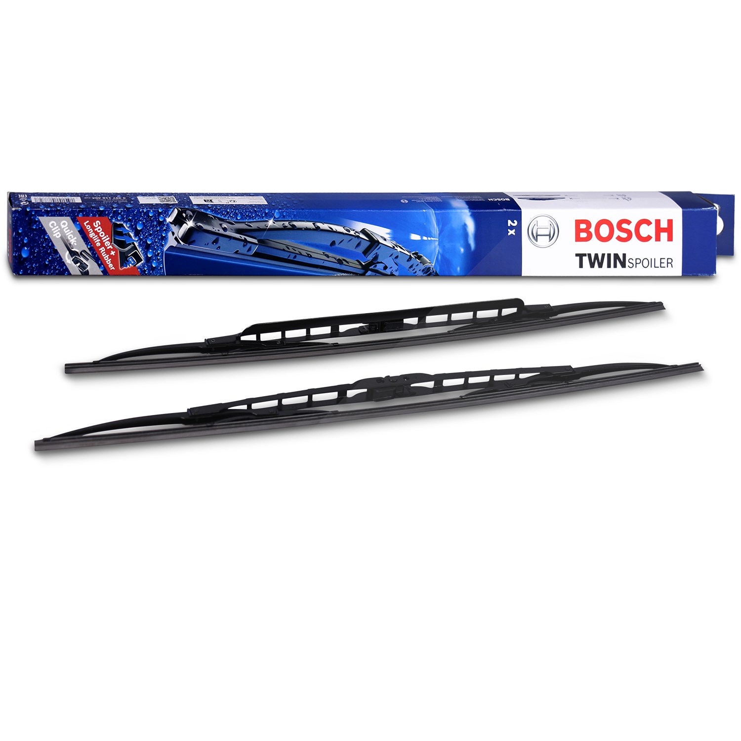 Bosch Wischerblatt Twin Spoiler 550S [Hersteller-Nr. 3397118421] für Ford Usa, Toyota, Renault, Rover, Audi, Chevrolet, Cadillac, Peugeot, Iveco, Ford