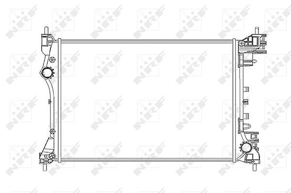 Nrf Kühler, Motorkühlung [Hersteller-Nr. 53834] für Alfa Romeo, Vauxhall, Fiat, Opel