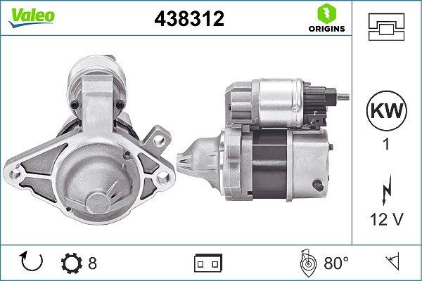Valeo Starter [Hersteller-Nr. 438312] für Citroën, Toyota, Peugeot