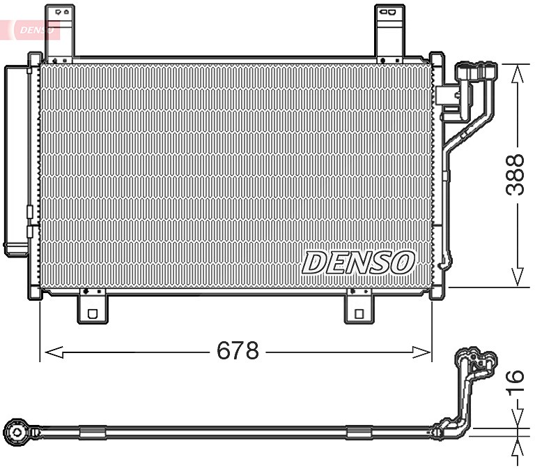 Denso Kondensator, Klimaanlage [Hersteller-Nr. DCN44009] für Mazda