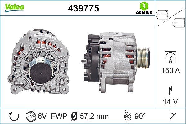 Valeo Generator [Hersteller-Nr. 439775] für Audi