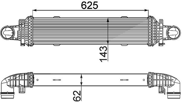 Mahle Ladeluftkühler [Hersteller-Nr. CI357000P] für Mercedes-Benz