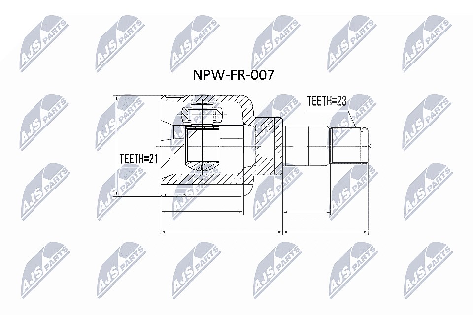 Nty Gelenksatz, Antriebswelle [Hersteller-Nr. NPW-FR-007] für Ford