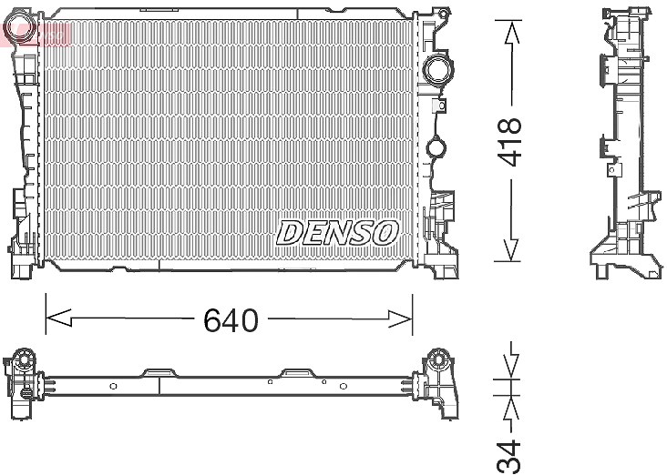Denso Kühler, Motorkühlung [Hersteller-Nr. DRM17047] für Mercedes-Benz