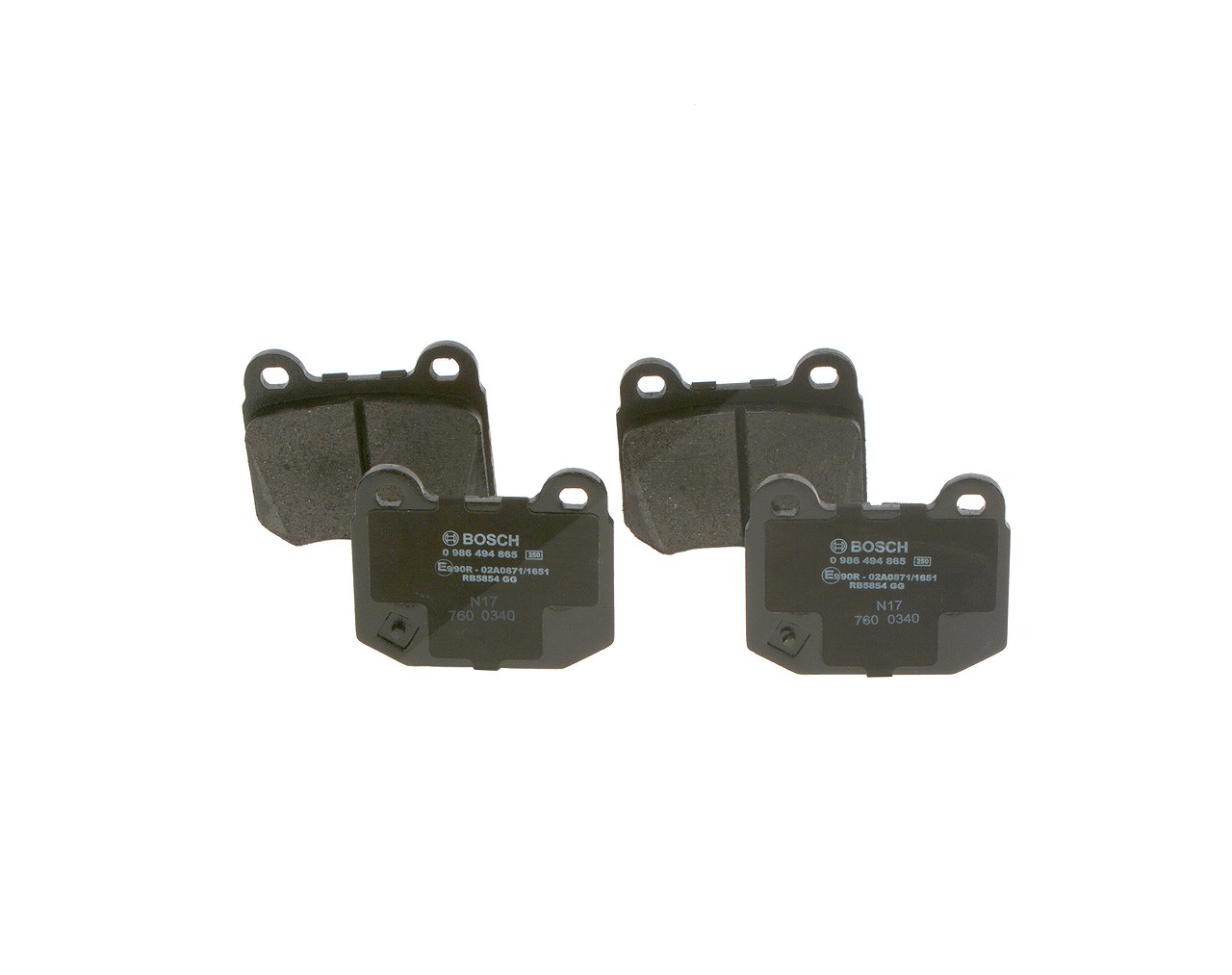 Bosch Bremsbelagsatz, Scheibenbremse [Hersteller-Nr. 0986494865] für Subaru, Nissan