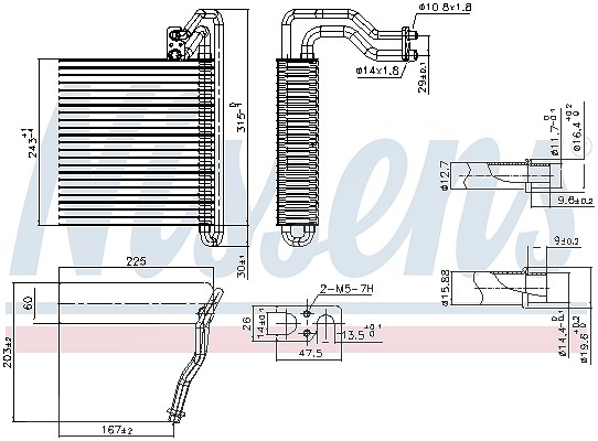 Nissens Verdampfer, Klimaanlage [Hersteller-Nr. 92333] für Ford