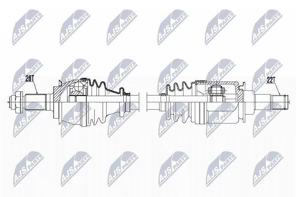 Nty Antriebswelle [Hersteller-Nr. NPW-BM-119] für Mini