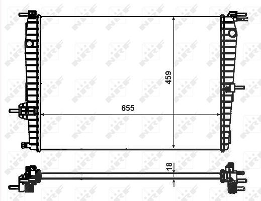 Nrf Kühler, Motorkühlung [Hersteller-Nr. 53011] für Renault