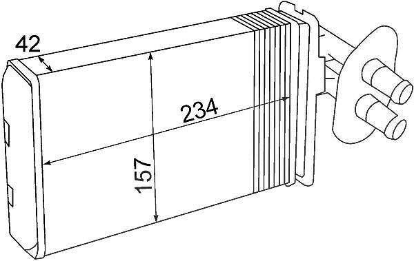 Mahle Wärmetauscher, Innenraumheizung [Hersteller-Nr. AH69000S] für VW