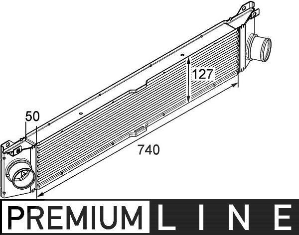 Mahle Ladeluftkühler [Hersteller-Nr. CI157000P] für Fiat