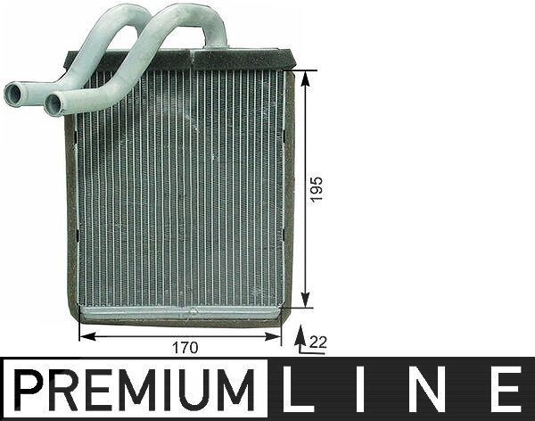 Mahle Wärmetauscher, Innenraumheizung [Hersteller-Nr. AH179000P] für Kia
