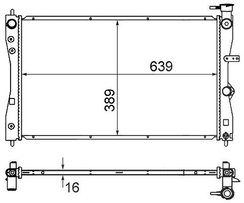 Mahle Kühler, Motorkühlung [Hersteller-Nr. CR858000S] für Smart, Mitsubishi