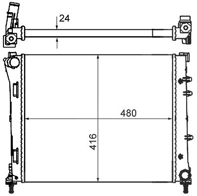 Mahle Kühler, Motorkühlung [Hersteller-Nr. CR2000000S] für Fiat
