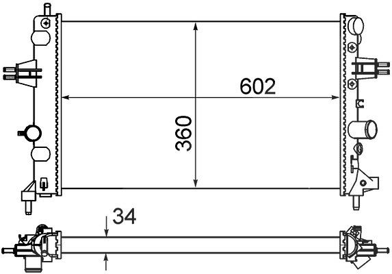 Mahle Kühler, Motorkühlung [Hersteller-Nr. CR574000S] für Vauxhall, Opel