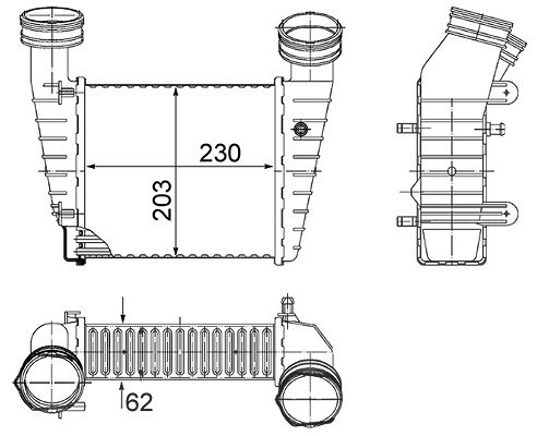 Mahle Ladeluftkühler [Hersteller-Nr. CI347000S] für Skoda, VW