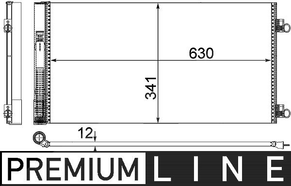Mahle Kondensator, Klimaanlage [Hersteller-Nr. AC751000P] für Mini