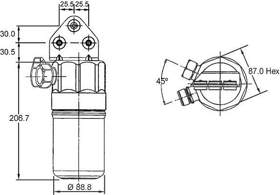 Mahle Trockner, Klimaanlage [Hersteller-Nr. AD187000S] für Audi