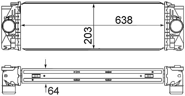 Mahle Ladeluftkühler [Hersteller-Nr. CI369000S] für Mercedes-Benz, VW