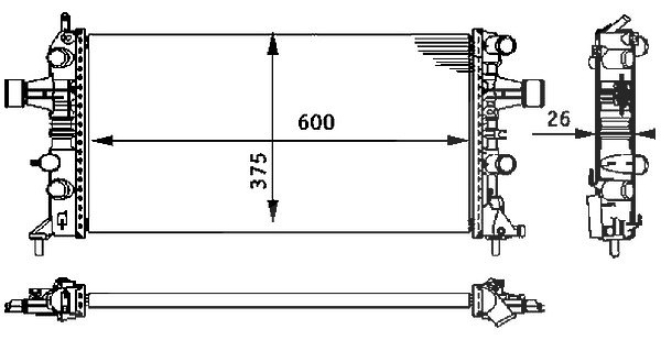 Mahle Kühler, Motorkühlung [Hersteller-Nr. CR237000S] für Opel