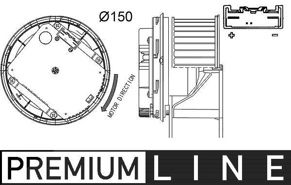 Mahle Innenraumgebläse [Hersteller-Nr. AB263000P] für Volvo, Ford