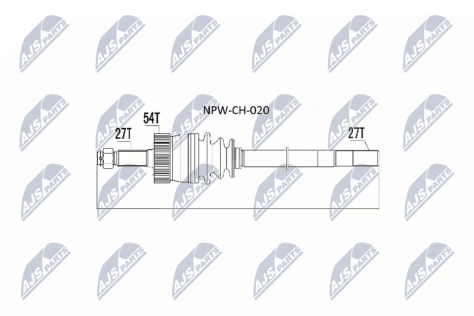 Nty Antriebswelle [Hersteller-Nr. NPW-CH-020] für Jeep
