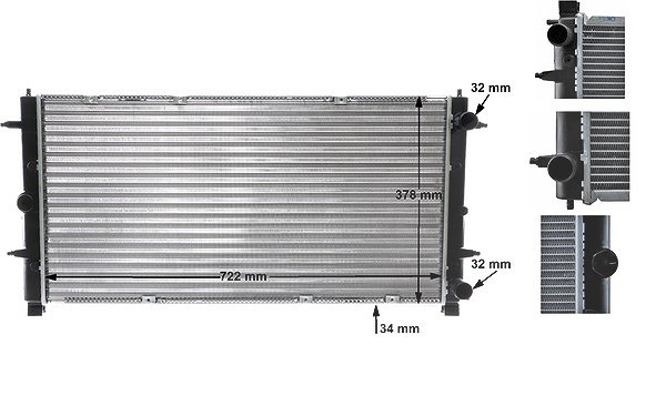 Mahle Kühler, Motorkühlung [Hersteller-Nr. CR398000S] für VW