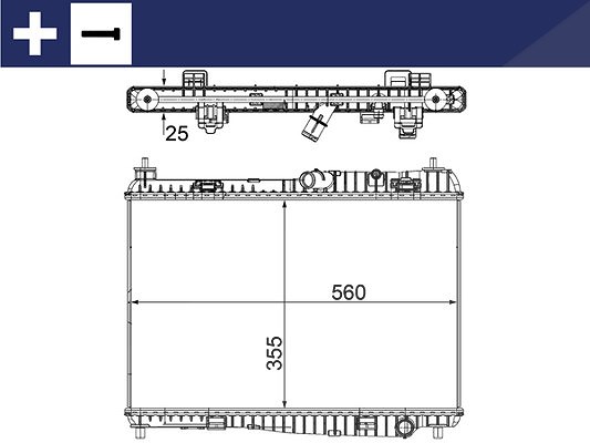 Mahle Kühler, Motorkühlung [Hersteller-Nr. CR1135000S] für Ford