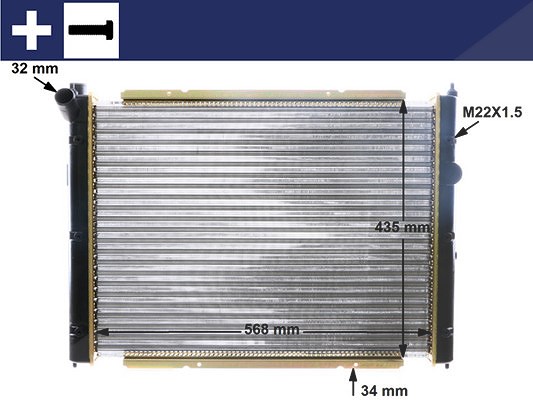 Mahle Kühler, Motorkühlung [Hersteller-Nr. CR361000S] für VW