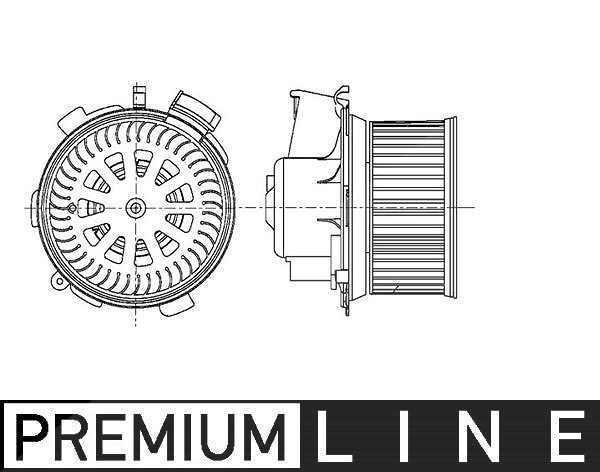 Mahle Innenraumgebläse [Hersteller-Nr. AB66000P] für Peugeot, Citroën