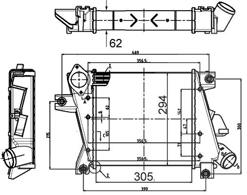 Mahle Ladeluftkühler [Hersteller-Nr. CI508000S] für Nissan