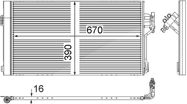 Mahle Kondensator, Klimaanlage [Hersteller-Nr. AC761000S] für Mercedes-Benz