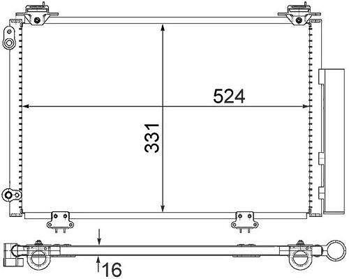 Mahle Kondensator, Klimaanlage [Hersteller-Nr. AC292000S] für Toyota