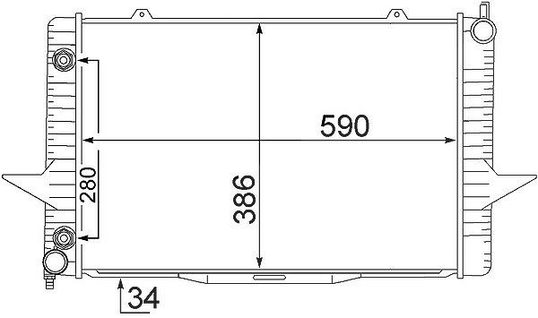 Mahle Kühler, Motorkühlung [Hersteller-Nr. CR1544000S] für Volvo
