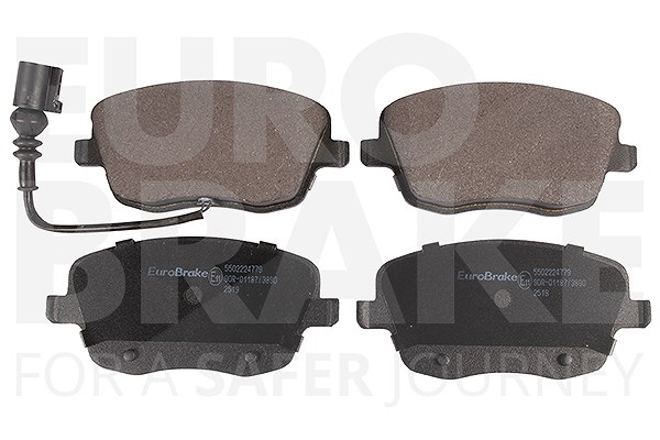 Eurobrake Bremsbeläge Vorderachse inklusive Warnkontakt [Hersteller-Nr. 5502224779] für Seat, Skoda, VW