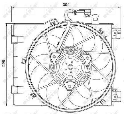 Nrf Lüfter Motorkühler [Hersteller-Nr. 47063] für Vauxhall, Opel