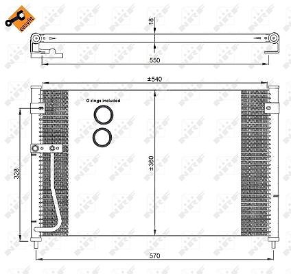 Nrf Kondensator 550x300 [Hersteller-Nr. 35306] für Mazda